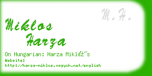 miklos harza business card